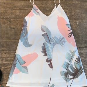 Palm Print Tank Dress